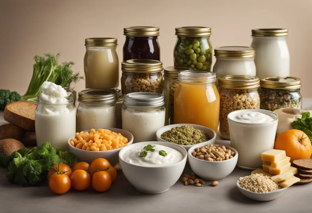 diversos produtos que são probióticos naturais