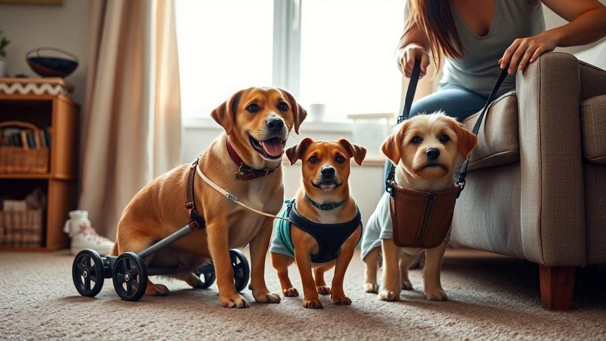 Acessórios para locomoção pet: opções de apoio para locomoção e limitações